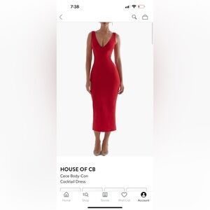 House of cb red dress Cece bodycon
